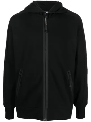 C.P. Company Goggles-detail Fleece Hoodie | Black | FARFETCH IN 