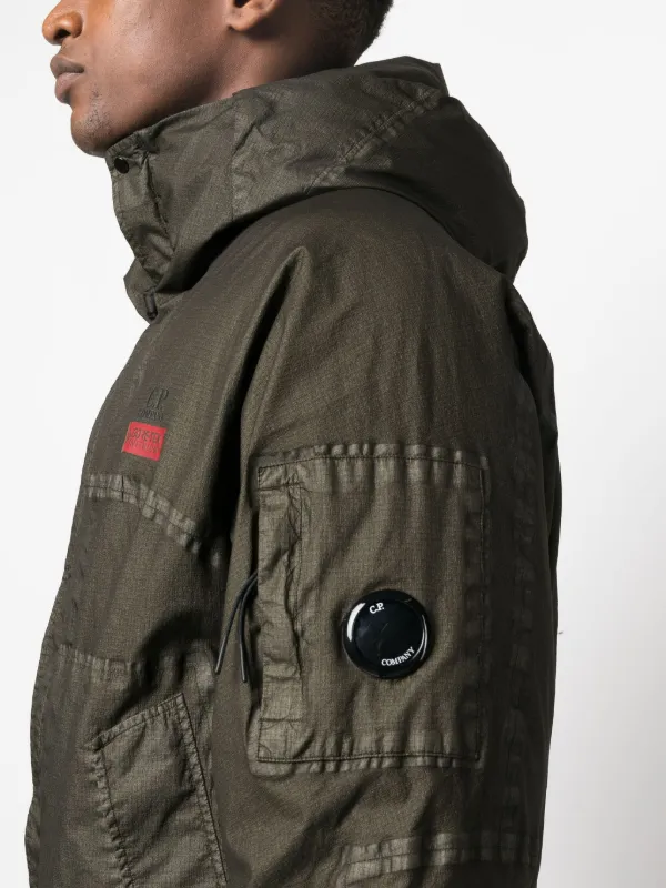 C.P. Company logo-print Reversible Down Jacket - Farfetch