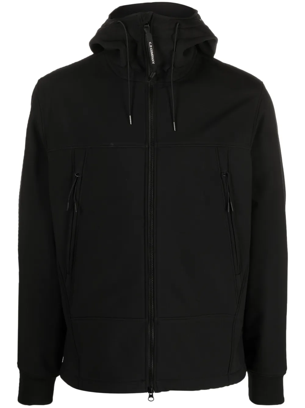 C.P. Company Goggles detail zip up Hooded Jacket Black FARFETCH UK