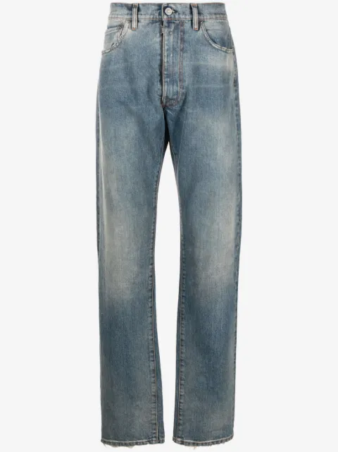 Maison Margiela jeans rectos con efecto envejecido