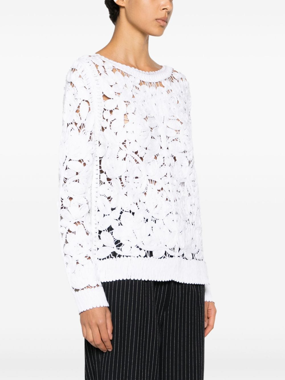 Shop Polo Ralph Lauren Cornely Embroidery Sweatshirt In White