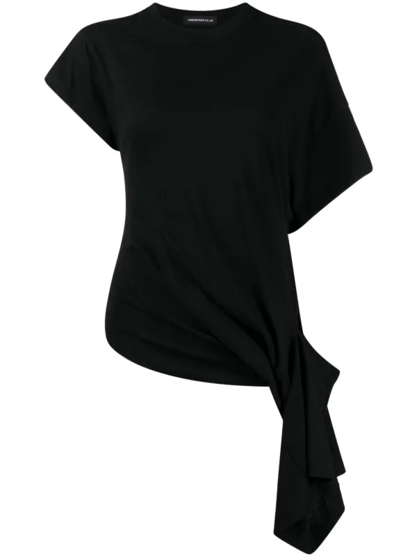トップス UNDERCOVER Asymmetrical black shirt Undercover Asymmetrical Top | Black | FARFETCH