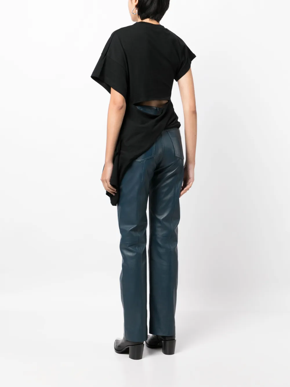 Undercover Asymmetric-design Cotton T-shirt In Black