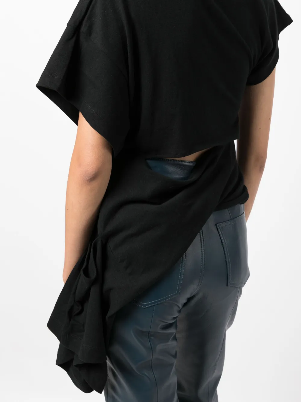 Undercover Asymmetric-design Cotton T-shirt In Black