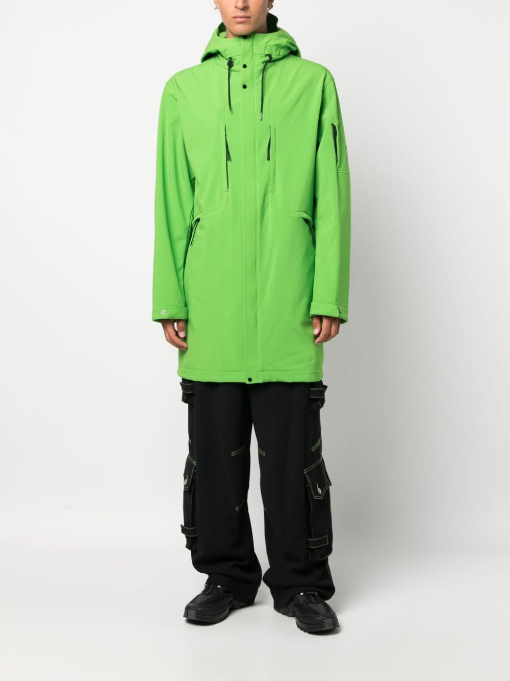 C.P. Company Lens-detail zip-up hooded parka - Groen