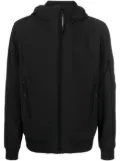 C.P. Company Lens-detail zip-up hooded jacket - Black