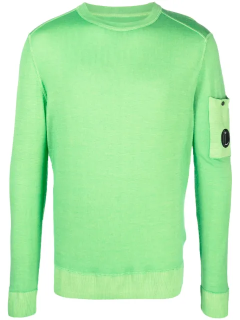 C.P. Company Lens-detail knit wool sweatshirt