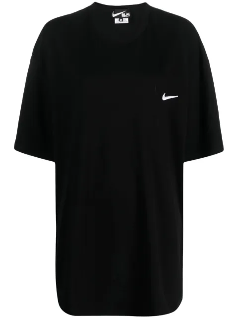 Black Comme Des Garçons Swoosh-logo cotton T-shirt