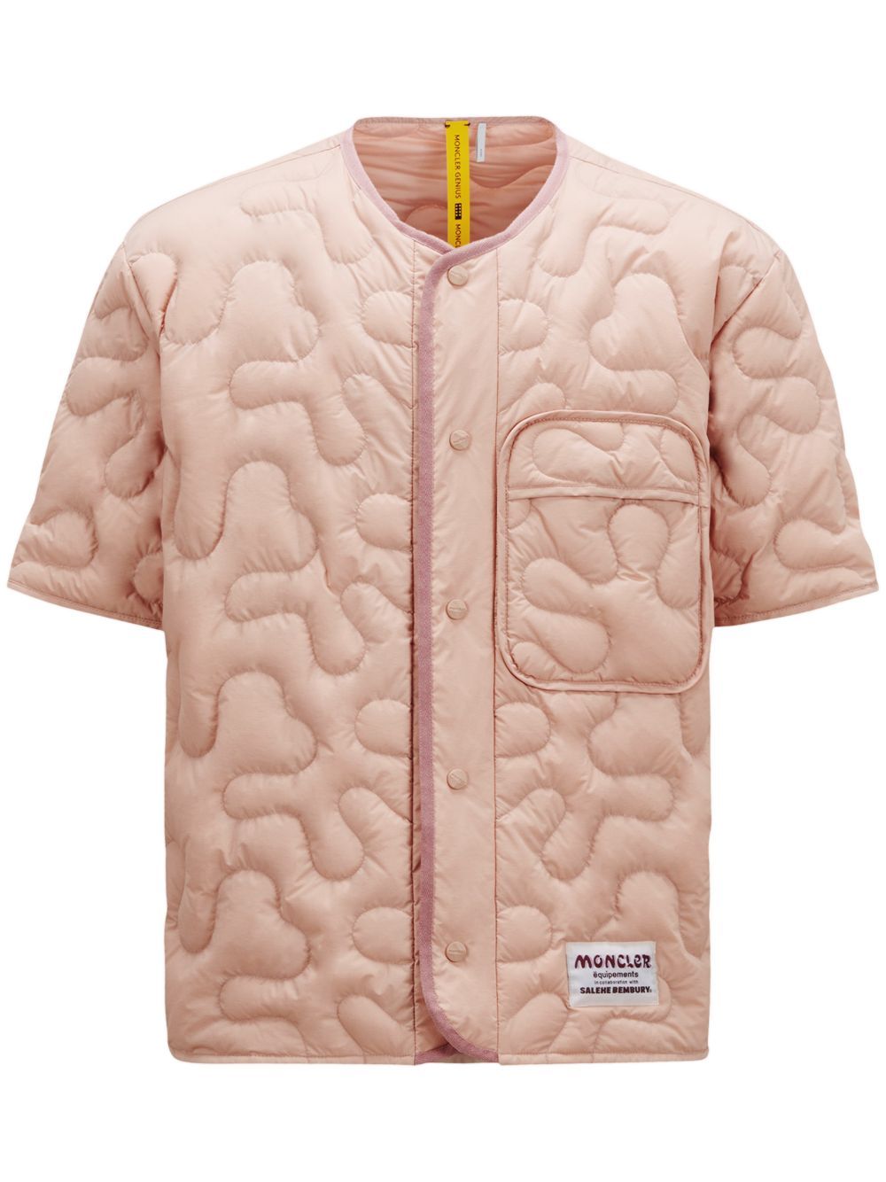 Shop Moncler Genius X Salehe Bembury Short-sleeve Padded Jacket In Pink