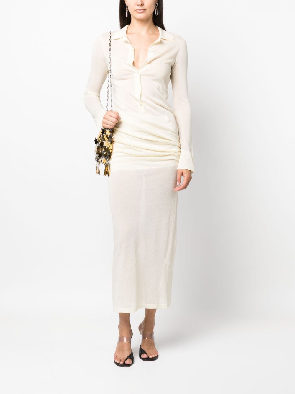 Image 2 of Christopher Esber polo silk-blend maxi dress