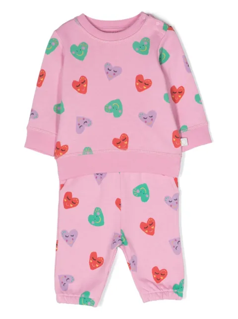 Stella McCartney Kids heart-print cotton tracksuit