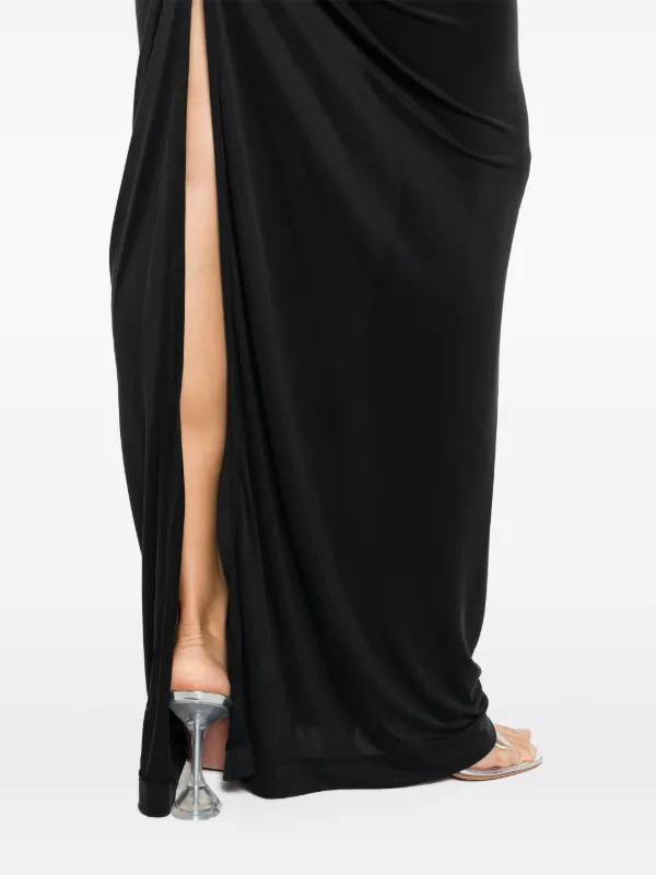 GAUGE81 Hania Draped Maxi Skirt Black FARFETCH PT