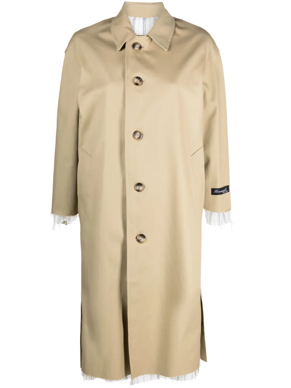 HommeGirls contrast-trim Trench Coat - Farfetch