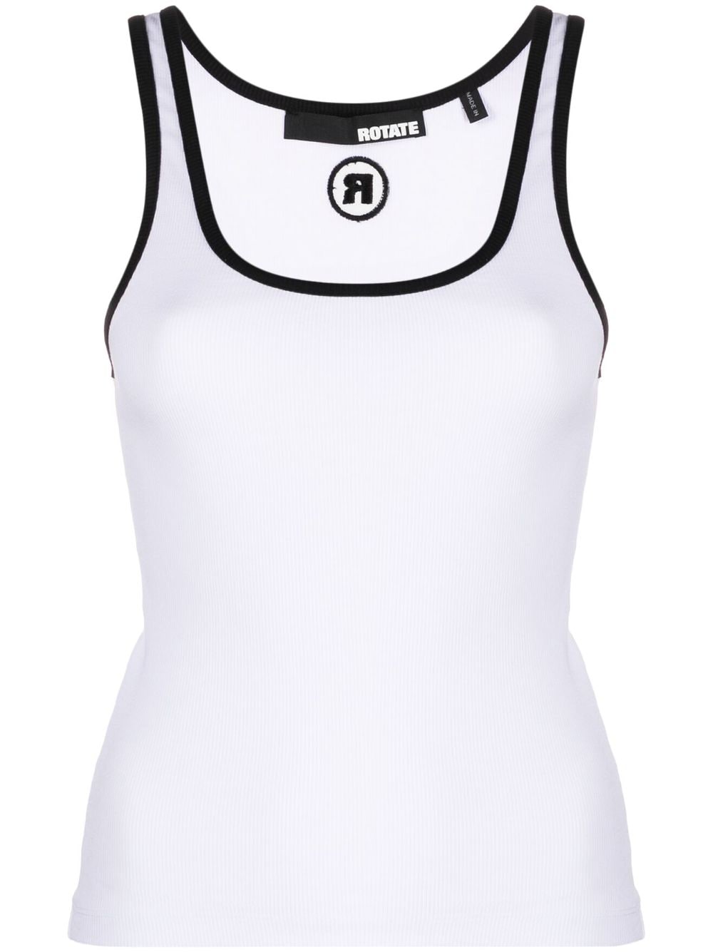 Rotate Birger Christensen Logo-embroidered Tank Top In White