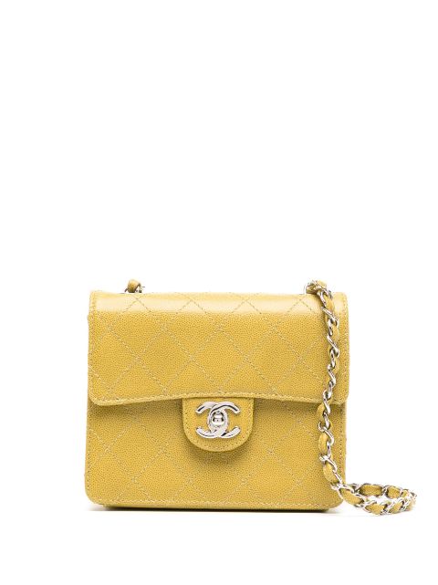 Affordable HOT SALE CHANEL 1998 mini square Classic Flap shoulder bag Women