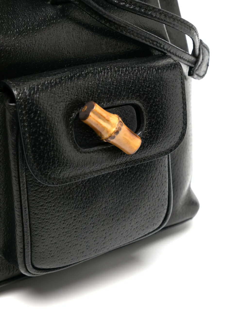 Preowned Gucci 19902000s Bamboo Backpack In Black ModeSens