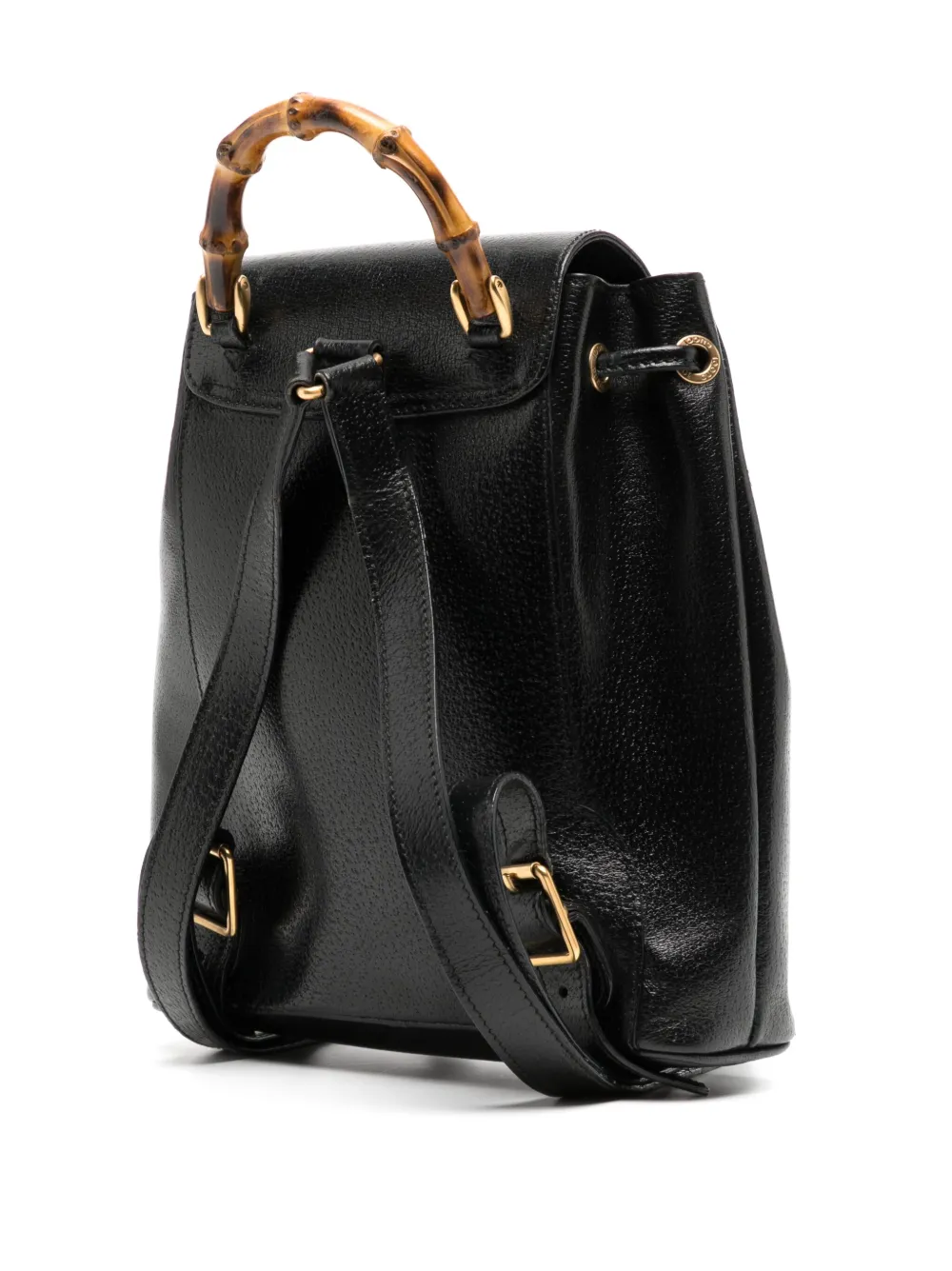 Preowned Gucci 19902000s Bamboo Backpack In Black ModeSens