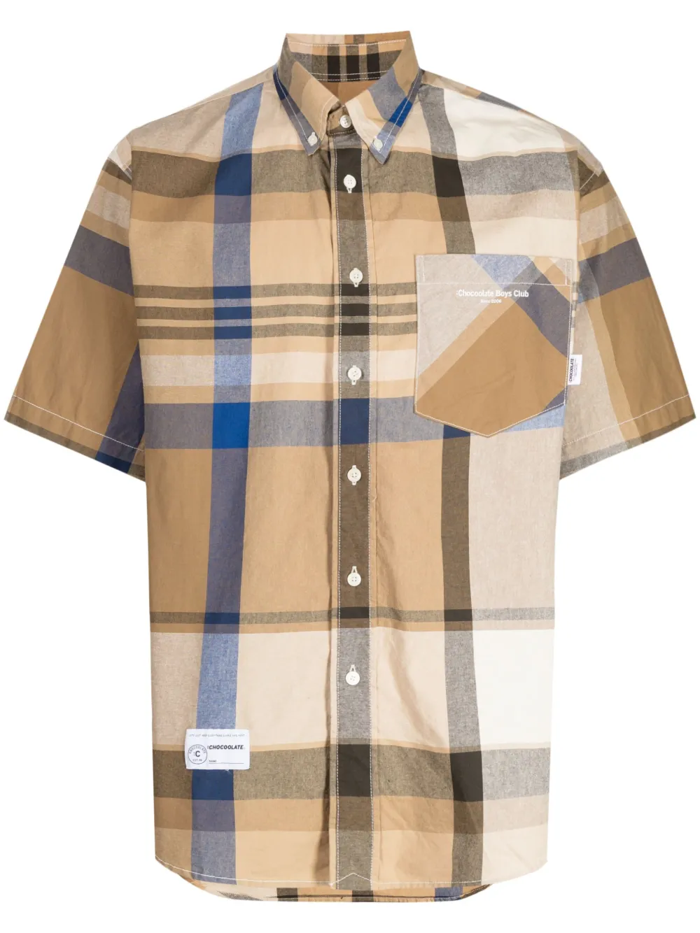 CHOCOOLATE plaid-check pattern cotton shirt