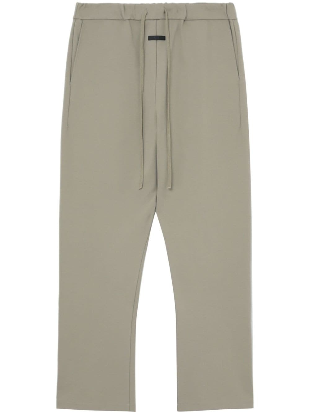 Fear Of God Logo-patch Drawstring Trousers In Grey