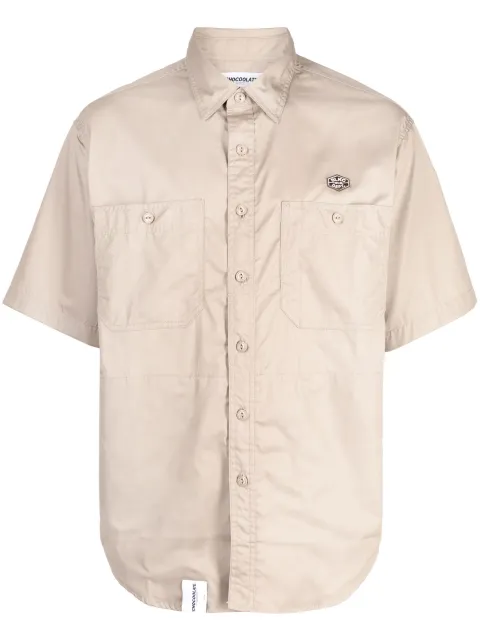 CHOCOOLATE logo-patch short-sleeve shirt