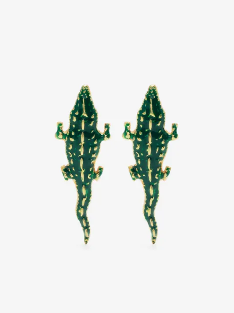 Natia X Lako aretes en forma de cocodrilo 