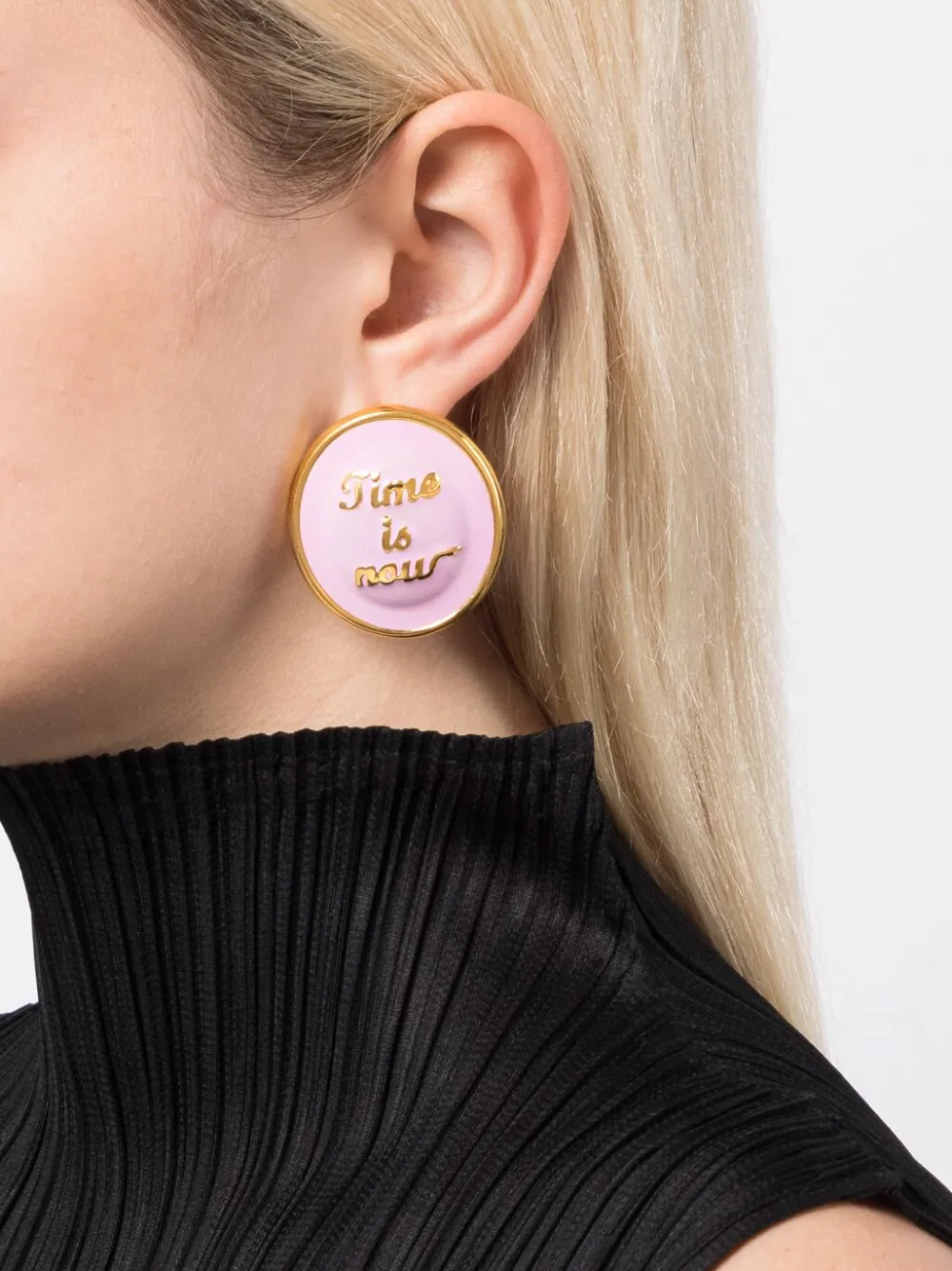 Shop Natia X Lako Time Is Now Earrings In Pink