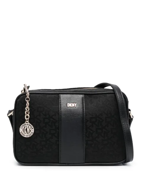 DKNY monogram-pattern leather crossbody bag