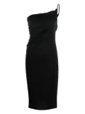 JADE Swim wrapped midi dress - Black