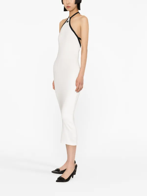 Courrèges コントラストトリム ドレス | ホワイト | FARFETCH JP