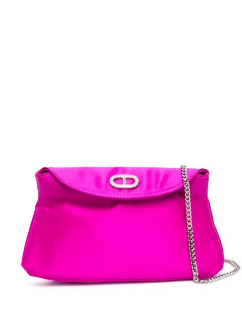 New York silk-satin clutch bag