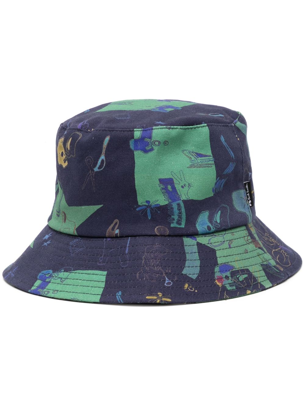 PS BY PAUL SMITH GRAPHIC-PRINT COTTON BUCKET HAT