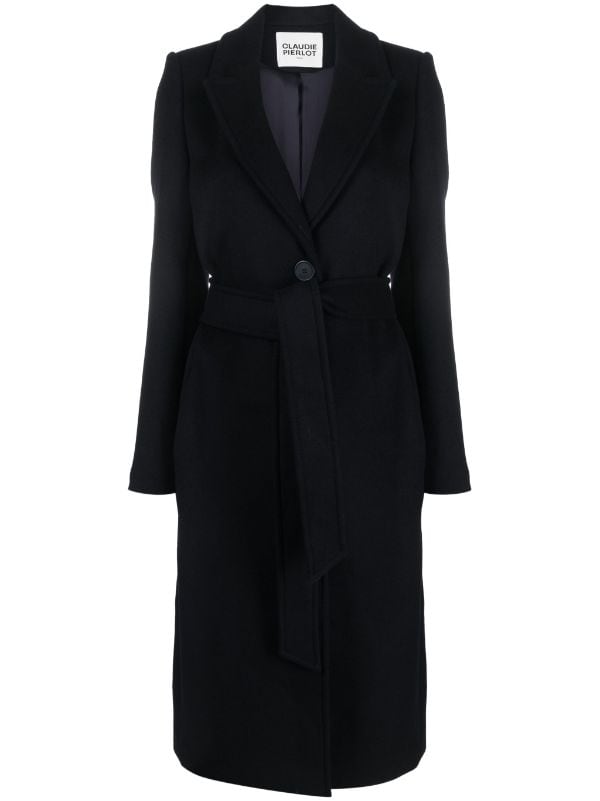 Claudie Pierlot single breasted wool blend Coat Farfetch