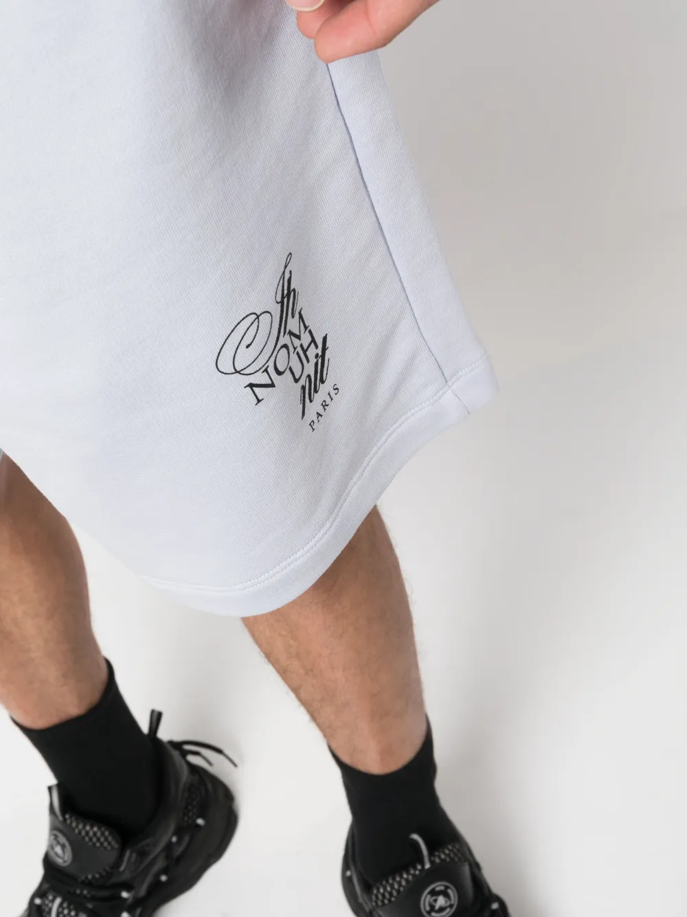 Ih Nom Uh Nit Logo-print Cotton Track Shorts In Purple