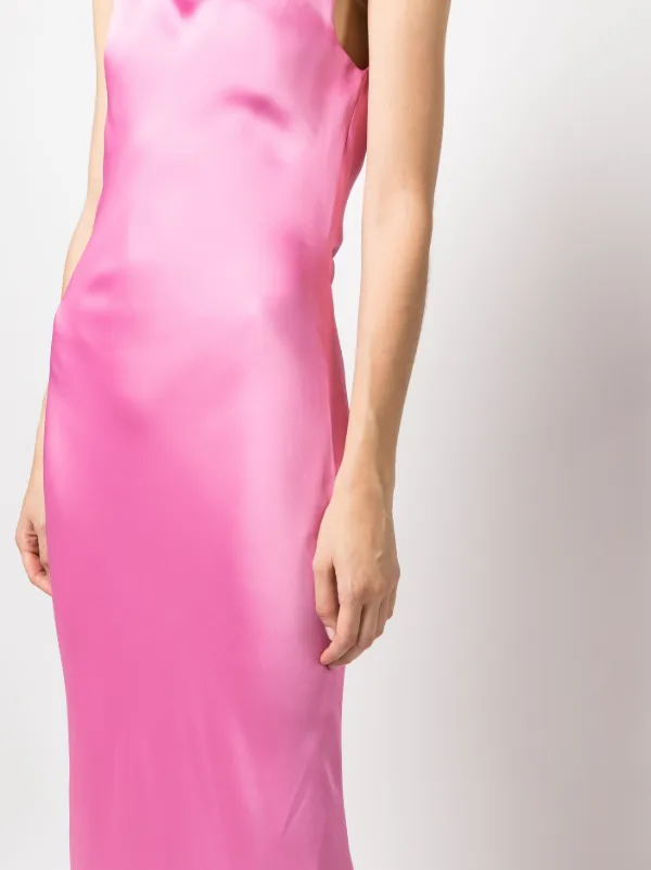 Pink silk cocktail on sale dress