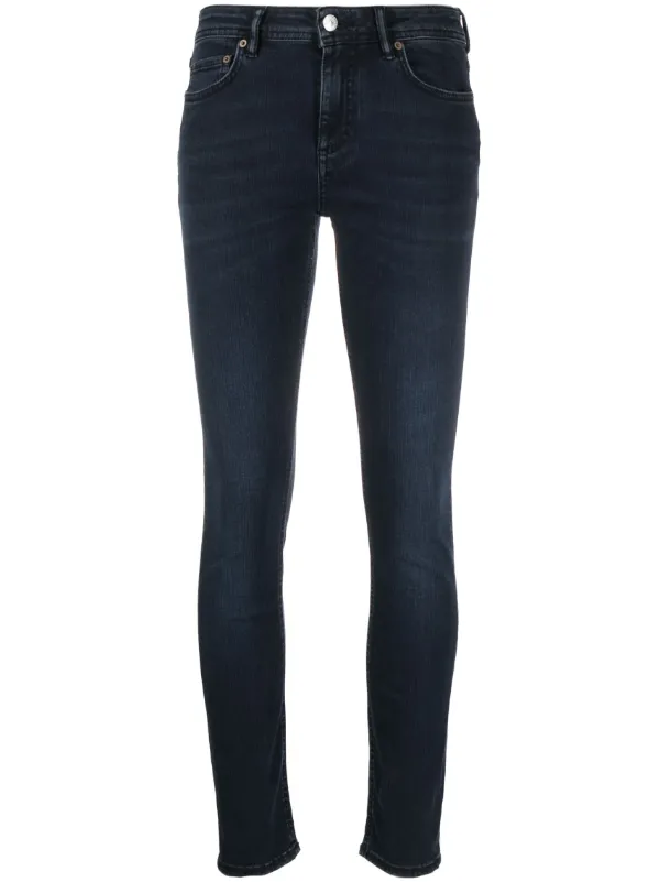 Acne Studios Climb Skinny Washed Denim Trousers Blue FARFETCH IN