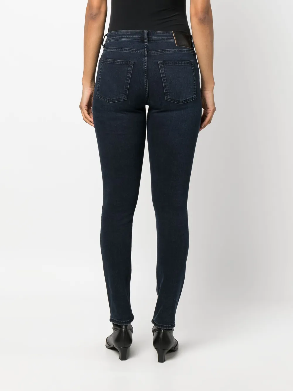 Shop Acne Studios Climb Skinny Washed Denim Trousers In Blue