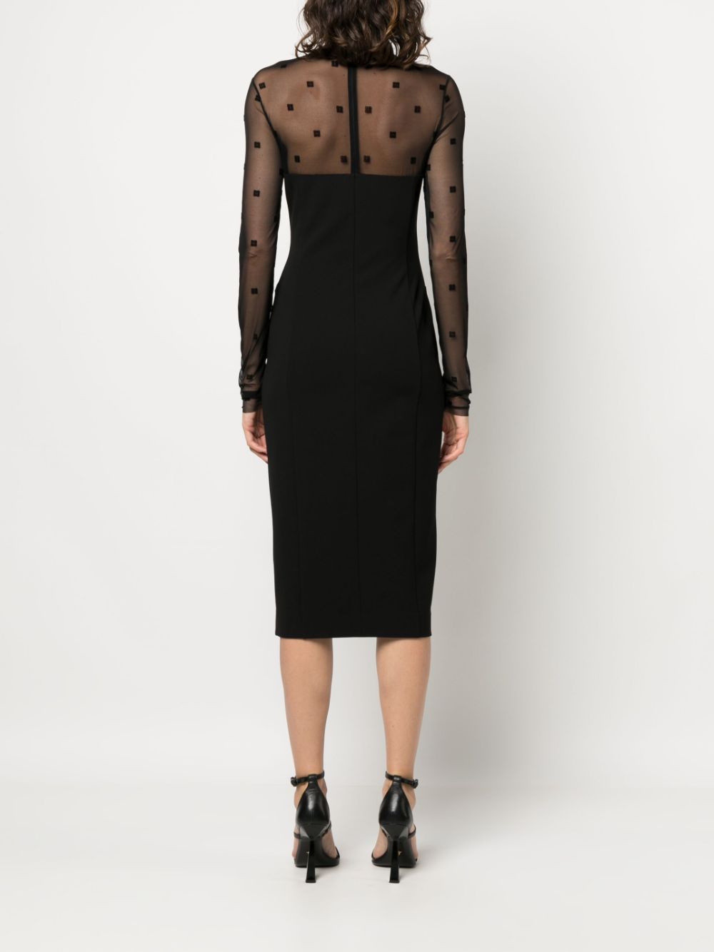 Givenchy Midi-jurk met logo jacquard Zwart