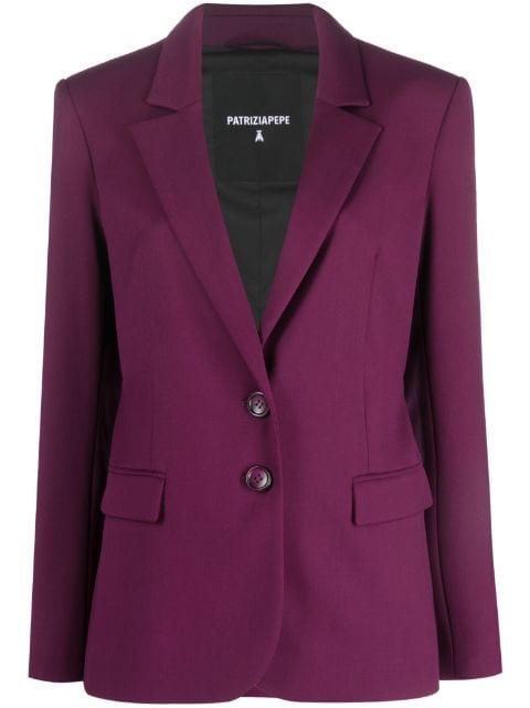 Patrizia Pepe Two-button flannel blazer