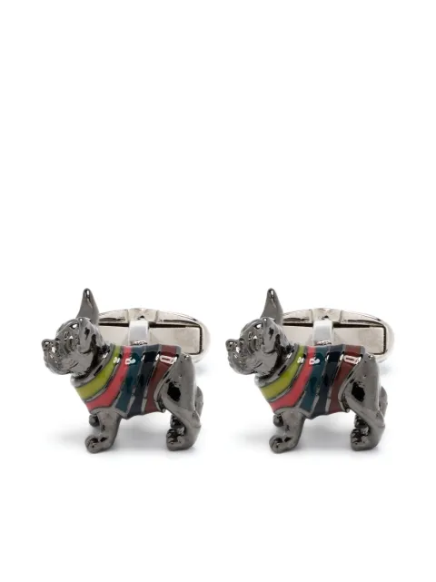 Paul Smith French Bulldog striped cufflinks