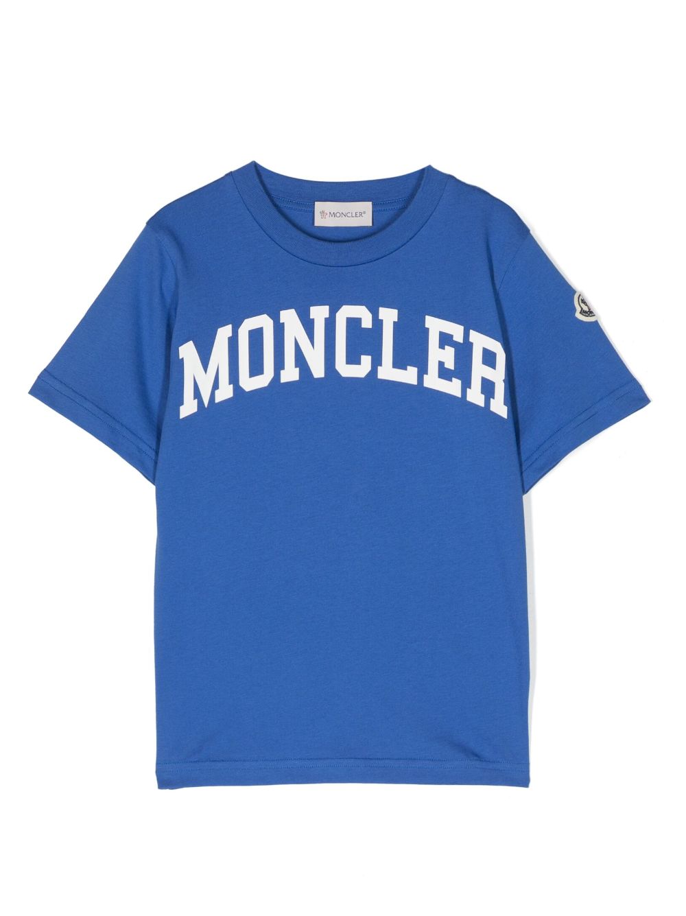 Moncler Enfant logo-print cotton T-shirt - Blue