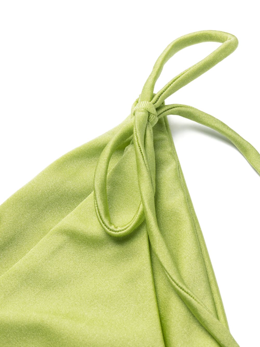 Shop Jade Swim Metallic-sheen Side-tie Bikini Bottoms In Green