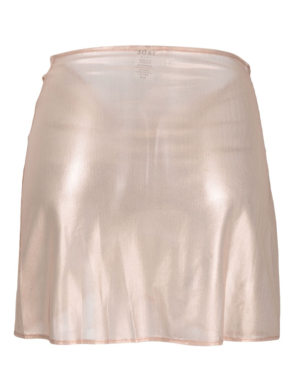 JADE Swim metallic-effect wrap mini skirt - Beige
