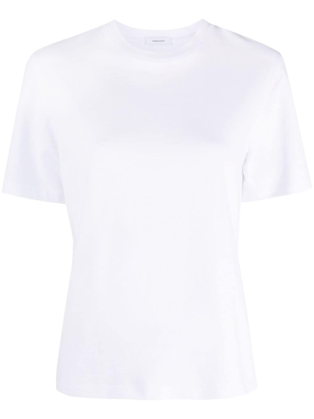 Shop Ferragamo Short-sleeve Cotton T-shirt In White