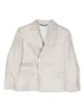 Eleventy Kids double-breasted linen blazer - Neutrals