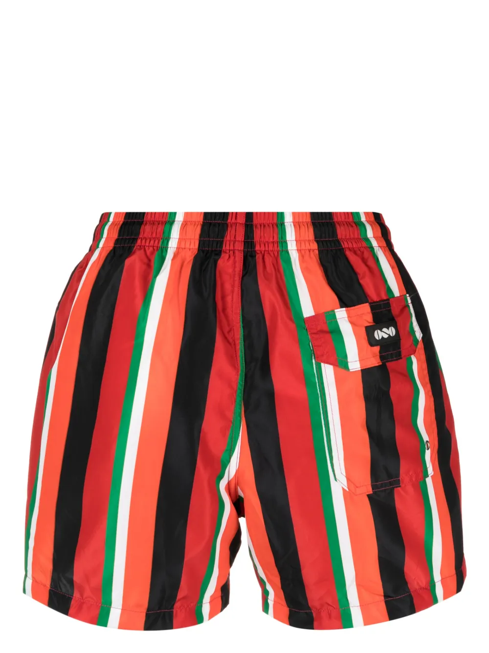 Nos Beachwear vertical-striped swimming shorts - Oranje