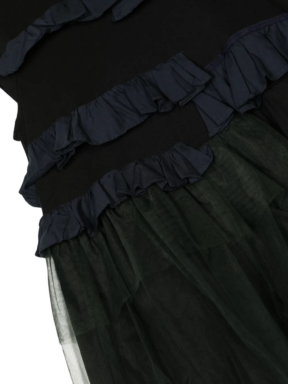 Jnby By Jnby Ruffle-detailing Sleeveless Dress In Black