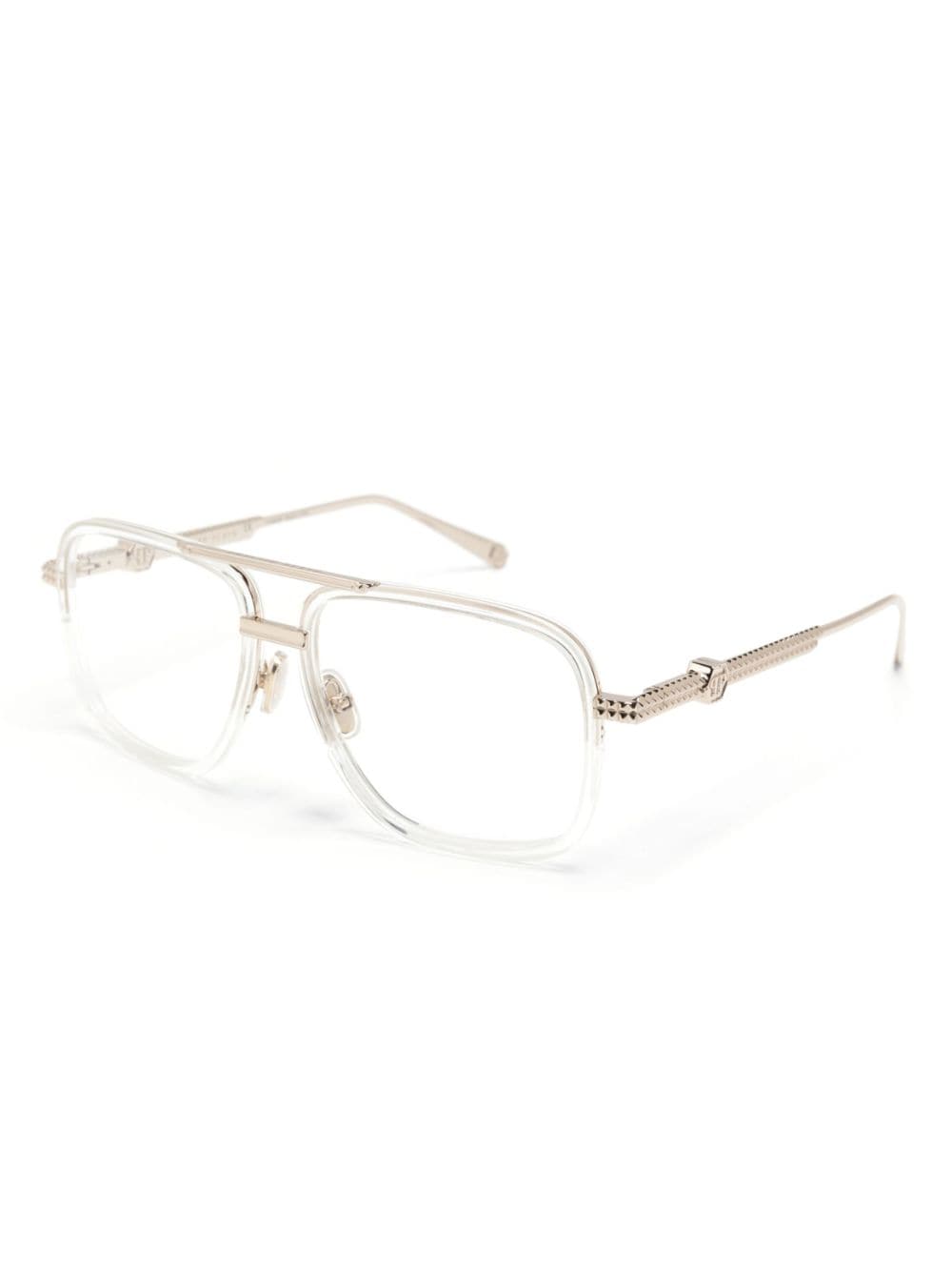 Philipp Plein Eyewear pilot-frame glasses - Zilver