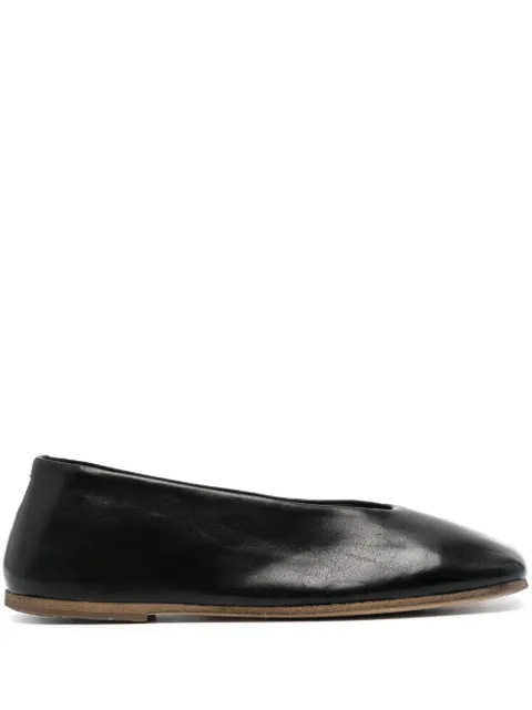 Marsèll square-toe leather ballerina shores