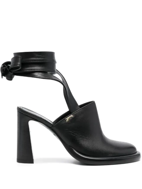 Patrizia Pepe 95mm tied-ankles leather mules