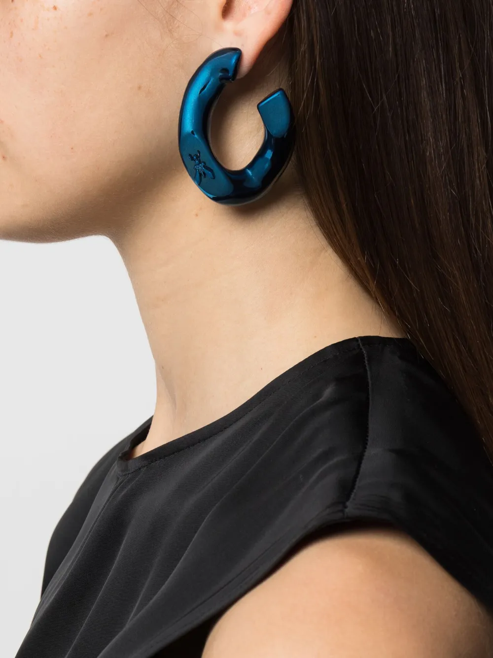 Patrizia Pepe Oorbellen met kettingdetail - Blauw